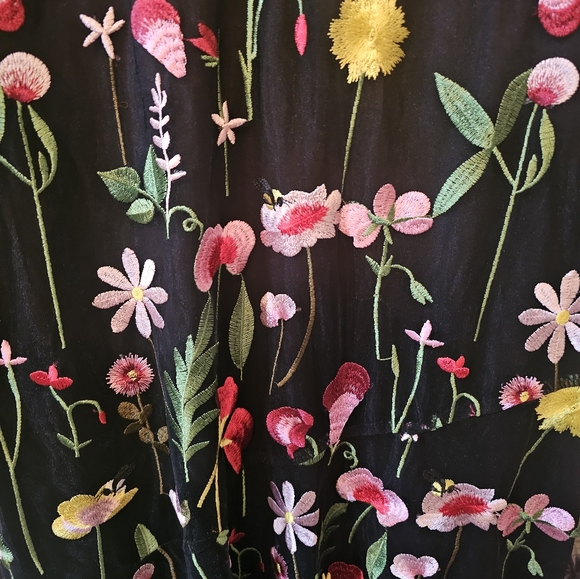 Sam Edelman Women's Fresh Cut Embroidery Cold Shoulder Midi Dress NWT size 10 - Picture 9 of 14